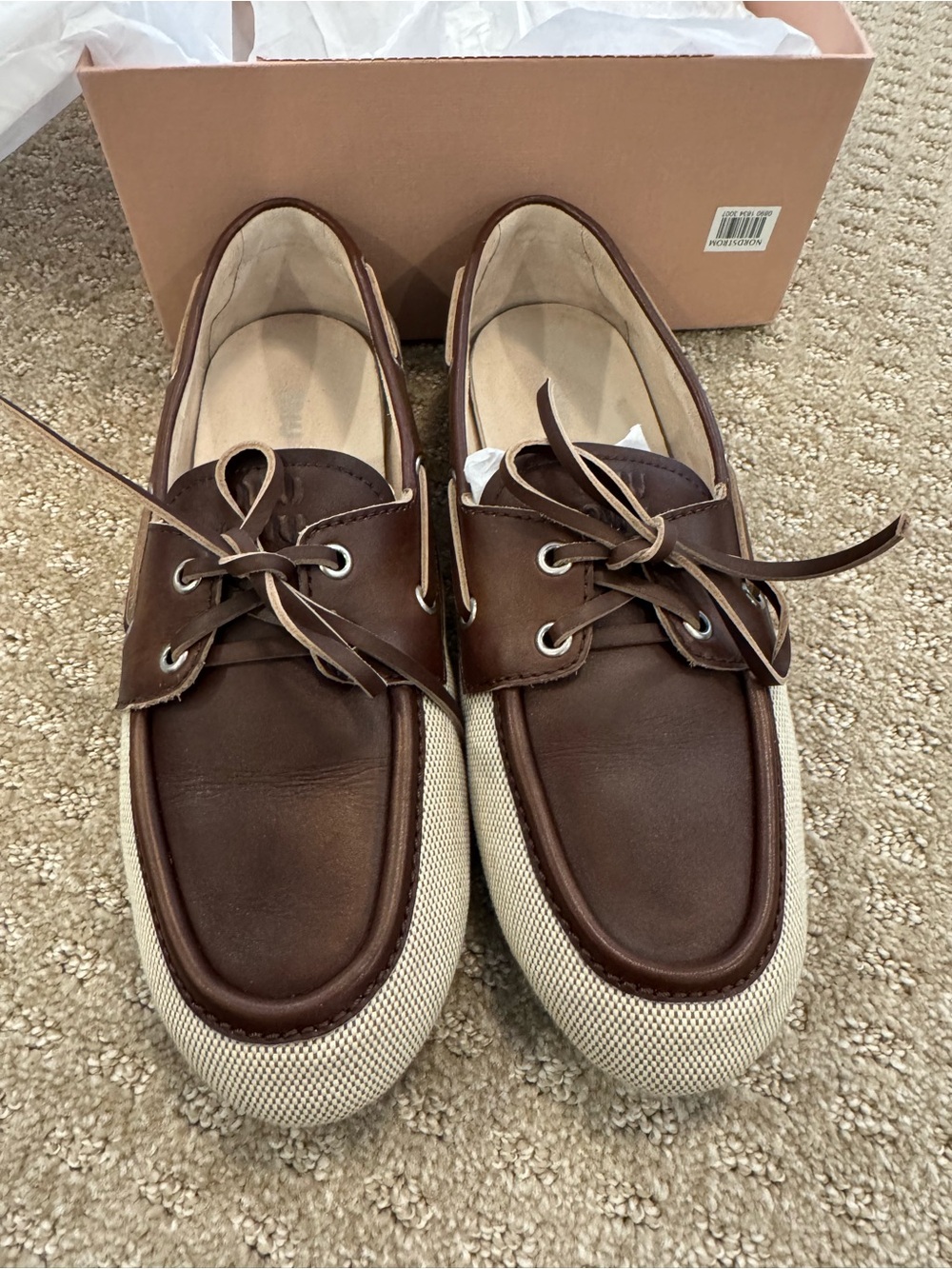 Miu Miu  Canvas Boat Shoe